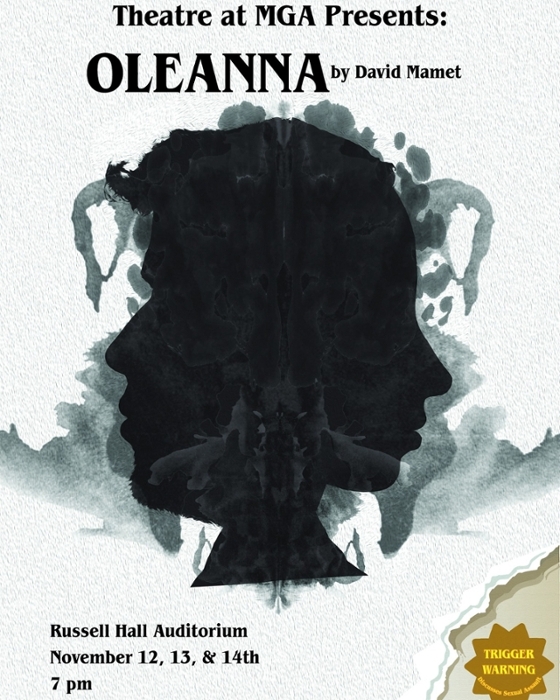 Oleanna play production flyer.